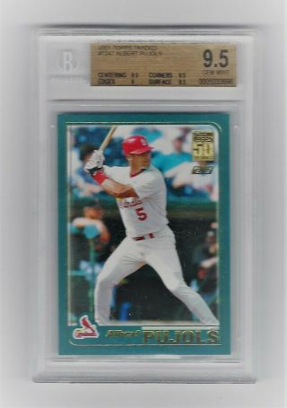 2001 Topps Traded T247 Albert Pujols Bgs 9.  5 Rookie Card Cardinals Angels