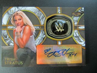 2018 Topps Legends Of Wwe Trish Stratus Hall Of Fame Ring Black Auto 