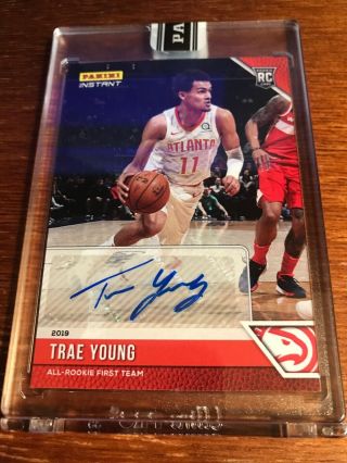 2018 - 19 Instant Trae Young All - Rookie First Team Encased Ssp Rc Auto 