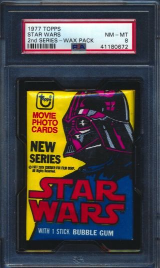 1977 Topps Star Wars (series 2 2nd) Wax Pack — Psa 8