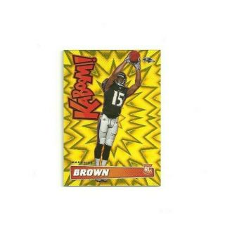Marquise Brown 2019 Panini Absolute Kaboom Gold Rookie Serial /10 Ravens