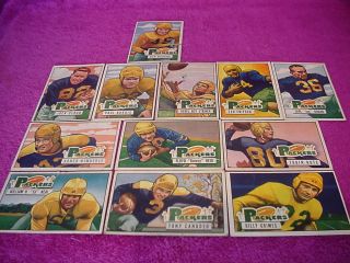 Bowman Packers Football Card Set 1951 (12 Diff) Canadeo