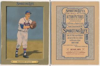 Sporting Life " Cabinet Series " - Warren Spahn,  Milwaukee,  N.  L.  Hof Legend