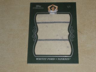 2008 Topps Sterling Jumbo Swatch Jersey Whitey Ford 1/1