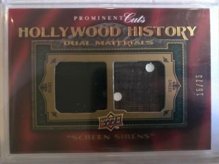 Anne Hathaway 2009 Upper Deck Prominent Cuts Hollywood History Relic /75 W16