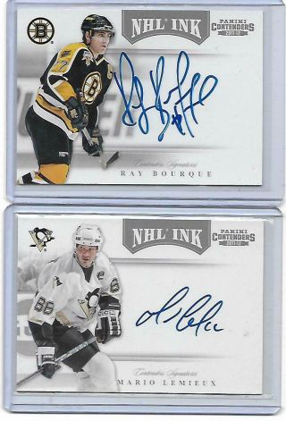 Ray Bourque 11 - 12 Contenders Nhl Ink Shortprint Autograph Auto Card