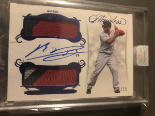 2018 Panini Flawless Encased Rookie Rc Patch Rpa Auto Rafael Devers 5/15 Red Sox