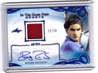 Roger Federer 2019 In The Game Auto Relic 12/20