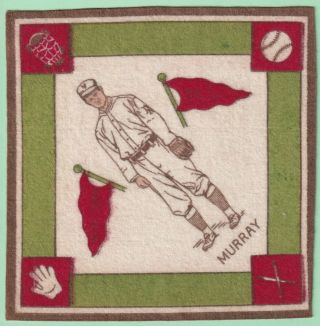 1914 Tobacco Felt Blanket B18 Red Murray - Ny Giants Green Basepaths Nmt,