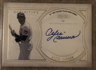 2019 Topps Definitive Andre Dawson Auto 23/25 Cubs