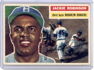1956 Topps 30 Jackie Robinson Vg (hof) Gray - Back Baseball Card