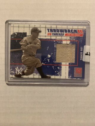 2003 Donruss Elite Throwback Threads Lou Gehrig Game Pants Patch /100 Tt - 79