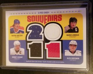 2011 - 12 Opc Materials Gretzky / Crosby / Lemieux / Ovechkin Jersey Quad Ve975