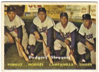 1957 Topps 400 Dodgers 