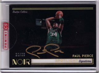 2018 - 19 Panini Noir Paul Pierce Spotlight Gold Auto Celtics 20/99