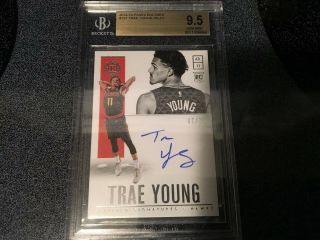 2018 - 19 Panini Encased Scripted Trae Young Auto 47/75 Gem 9.  5
