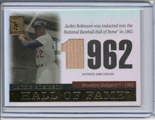2004 Topps Tribute Hof Relics Bat Jr Jackie Robinson Dodgers Ot