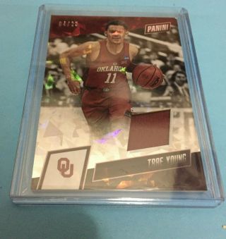 2019 Panini The National Trae Young Cracked Ice Jersey Relic Tt 04/25 Sooners