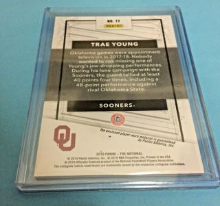 2019 Panini The National Trae Young Cracked ICE Jersey Relic TT 04/25 Sooners 2