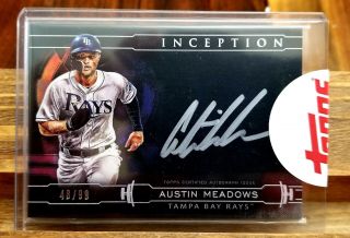 Austin Meadows 2019 Topps Inception Silver Signings Ssam - 48/99