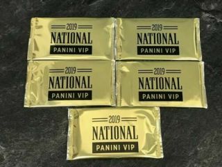 (5) 2019 Panini National Convention Gold Vip Packs (thin) - Zion Rookies ??