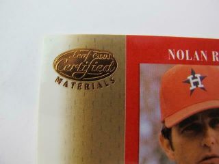 Donruss Fabric of the Game Nolan Ryan FG - 4 Game Worn Jersey Card 2001 Leaf 3