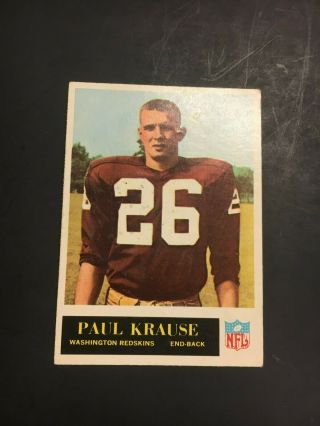 1965 Philadelphia Football Paul Krause 189 Ex,  Rookie (r2433)