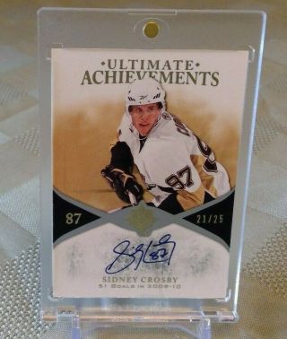 2010 - 11 Ultimate Sidney Crosby Ultimate Achievements Autographed Card Sp/25