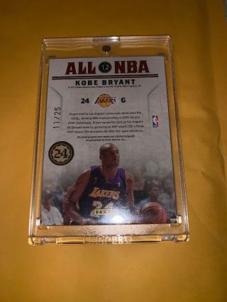 2009 - 10 National Treasures All NBA Kobe Bryant Lakers AUTO 11/25 2