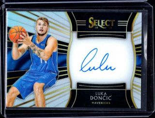 2018 - 19 Panini Select Luka Doncic Rookie Rc Auto On Card 199/199