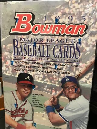 1995 Bowman Baseball Factory Trading Card Box= A.  Jones V.  Guerero S.  Rolen