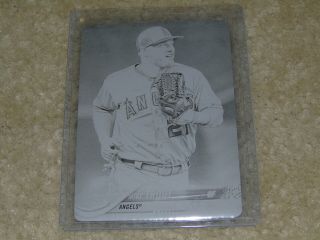 2018 Topps Update Mike Trout Asg Black Printing Plate 1/1 Us176 Angels Rare
