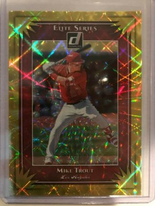 Mike Trout 2019 Donruss Elite Series Gold /99 Angels O15