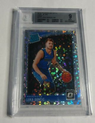 Luka Doncic - 2018/19 Donruss Optic Fast Break - Holo Rated Rookie - Bgs 9 -