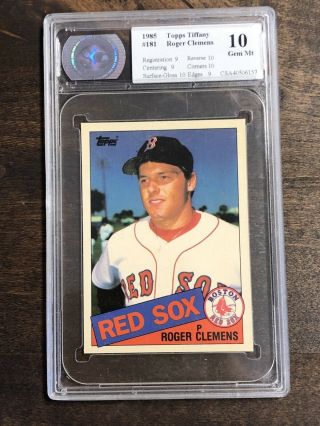 1985 Topps Tiffany Roger Clemens Rookie Rc 181 Graded 10 Gem