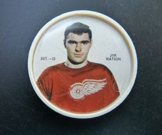 1968 - 69 Shirriff Hockey Coin Jim Watson 15 Detroit Red Wings