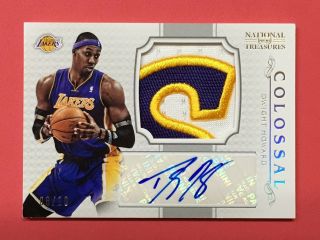 2012 - 13 National Treasures Colossal Patch Autograph Dwight Howard Auto 08/10（y）