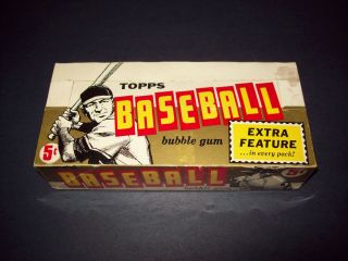 1961 Topps 5 - Cent Empty Wax Display Box Ex