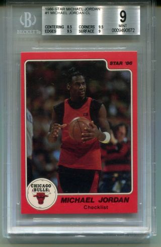 1986 - 87 Star Michael Jordan Rc 1 Michael Jordan Cl Bgs 9