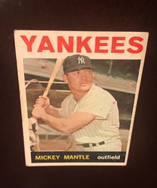 1964 Topps Mickey Mantle Baseball Card 50 York Yankees,  Hall Of Fame