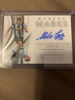 Alessandro Del Piero 2018 - 19 Immaculate Soccer Marks Auto10/99 Jersey Number
