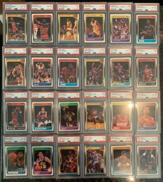 1988 - 89 Fleer 30 Psa Graded Cards Including Michael Jordan Magic Johnson Pippen