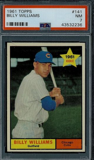 1961 Topps Billy Williams Rookie 141 Psa 7 High End For Grade