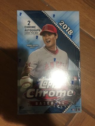 2018 Topps Chrome Baseball Hobby Box 2 Autographs Autos Acuna? Ohtani?