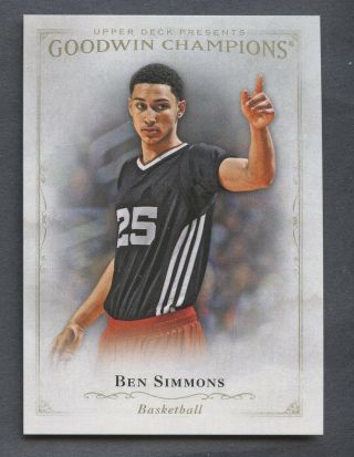 2016 Upper Deck Goodwin Champions Ben Simmons 76ers Rc Rookie