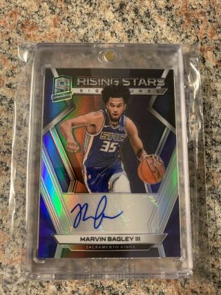 2018 - 19 Panini Spectra Marvin Bagley Iii Rising Stars Autograph /75 Kings Rc