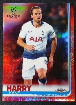 2018 - 19 Topps Chrome Uefa Champions League Red Refractor 48 Harry Kane 02/10 Yl