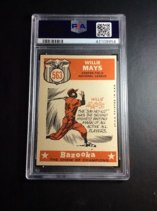 1959 Topps 563 Willie Mays All Star San Francisco Giants PSA 7 2