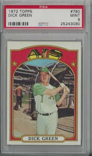 1972 Topps Baseball Card 780 Dick Green A 
