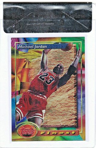 1993 - 1994 93 - 94 Topps Finest Michael Jordan Bgs 9 Raw Card Review Graded 1
